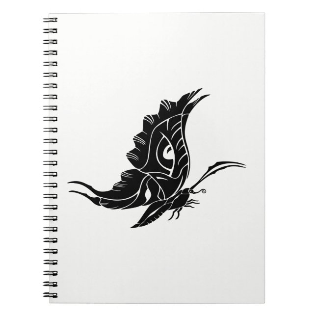 Caderno Espiral Borboleta Silhouette (Frente)