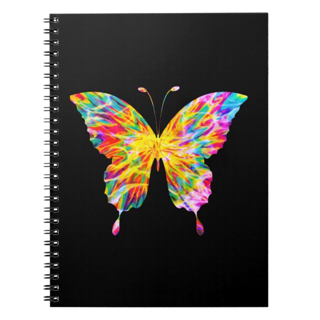 CADERNO ESPIRAL BORBOLETA TIE DYE (Frente)