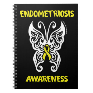 Caderno Espiral Borboleta/Tribal... Endometriose
