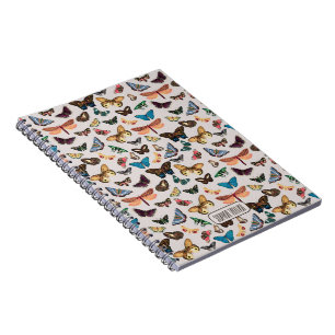 Caderno Espiral Borboleta Vintage