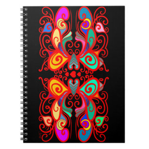 Caderno Espiral Borboletas Abstrato