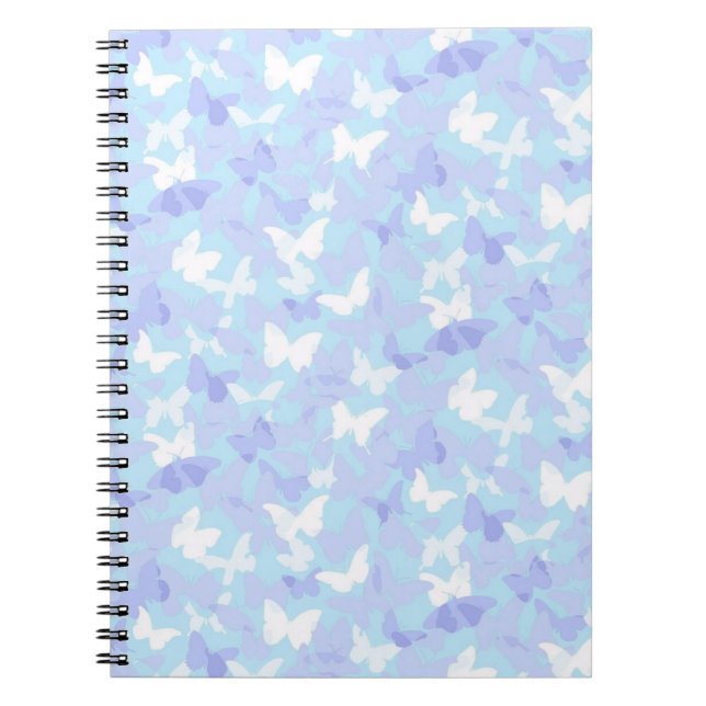 Caderno Espiral Borboletas Azuis (Frente)