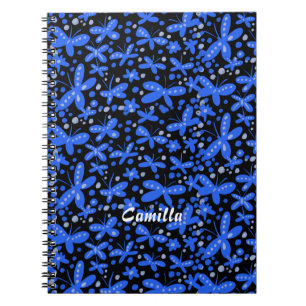 Caderno Espiral Borboletas azuis