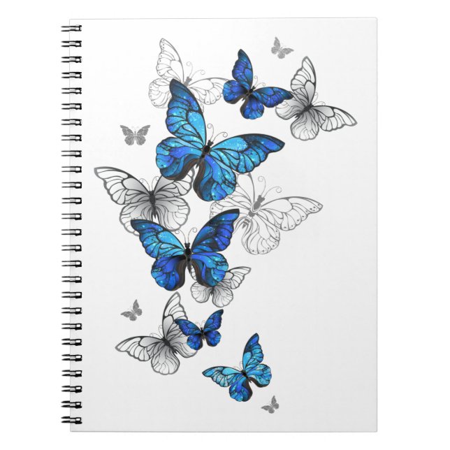 Caderno Espiral Borboletas Azuis Morpho (Frente)