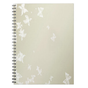 Caderno Espiral Borboletas brancas