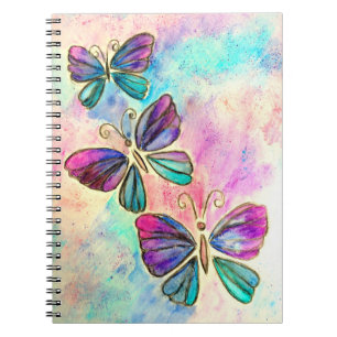 Caderno Espiral Borboletas coloridas