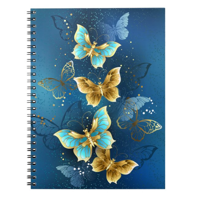 Caderno Espiral Borboletas de ouro (Frente)