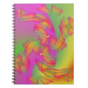 Caderno Espiral Borboletas e flores