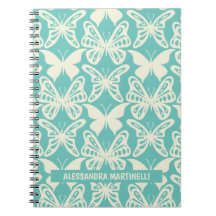 Borboletas naturais Design em Teal