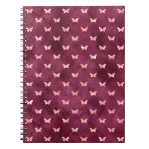 Caderno Espiral Borboletas Rosa Turvas