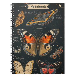 Caderno Espiral Borboletas Vintage