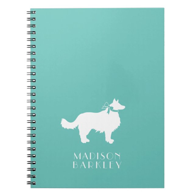 Caderno Espiral Borda Collie Dog Puppy (Frente)