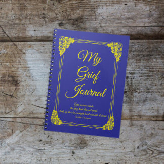 Caderno Espiral Borda do Cluster de Rosa Amarelo no Diário Azul de
