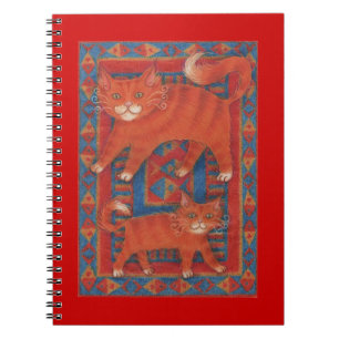 Caderno Espiral borda do notebook Mat Cats