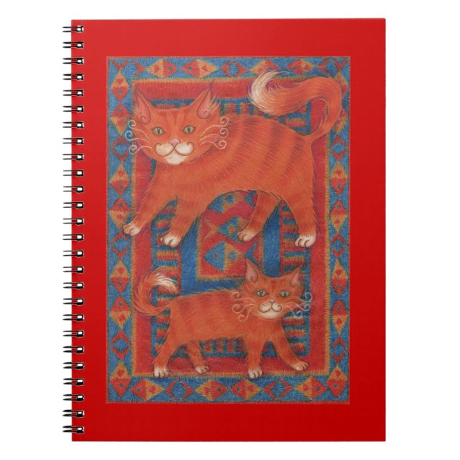 Caderno Espiral borda do notebook Mat Cats (Frente)