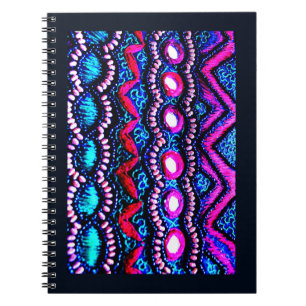 Caderno Espiral Bordado com bolsa da Índia