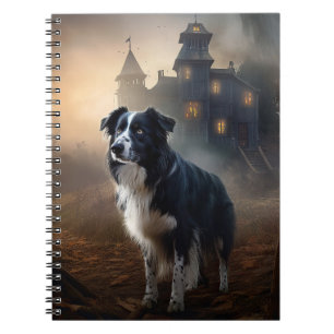 Caderno Espiral Border Collie Halloween Scary