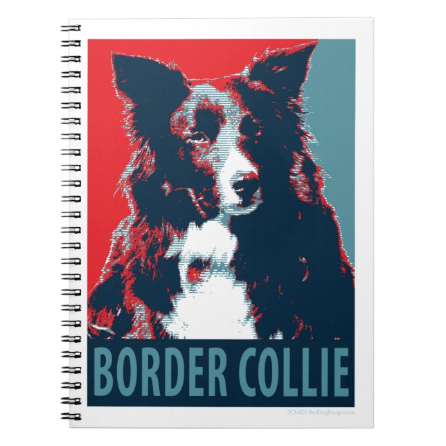 Caderno Espiral Border Collie Hope Parody Poster (Frente)