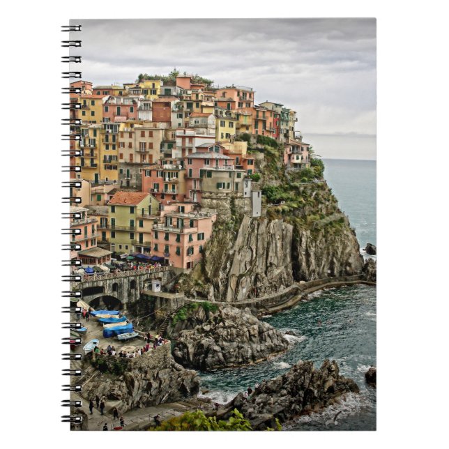 Caderno Espiral Bordo da Itália - Manarola - Foto do Notebook (Frente)