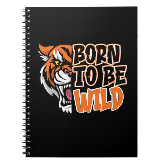 Caderno Espiral Born to Be Wild - Tiger Art (Frente)