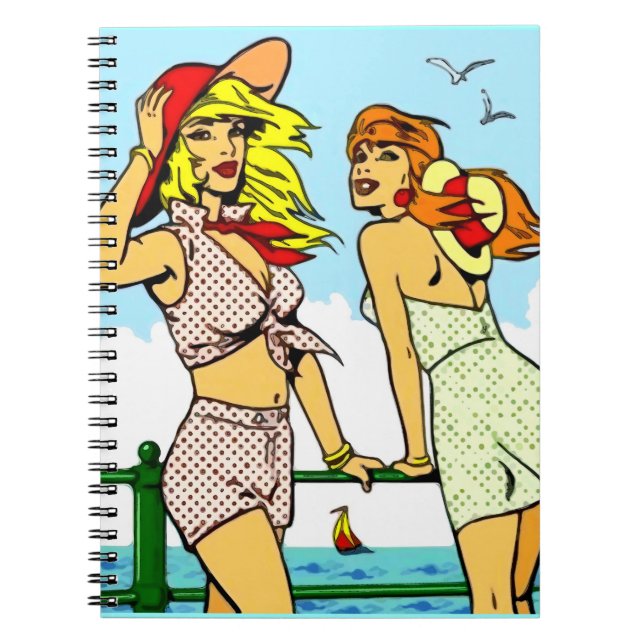 Caderno Espiral Borrachos ventosos fáceis da praia (Frente)