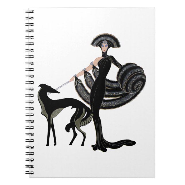 Caderno Espiral Borzoi Art Déco (Frente)