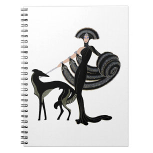 Caderno Espiral Borzoi do art deco