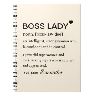 Caderno Espiral Boss Lady Definition Personalized 