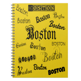 Caderno Espiral Boston Black Fonts