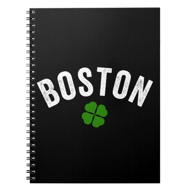 Caderno Espiral Boston Irish Shamrock (Frente)