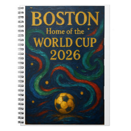 Caderno Espiral Boston Soccer Art 2026 Football Design