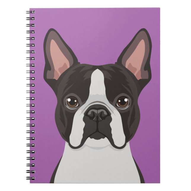 Caderno Espiral Boston Terrier (Frente)