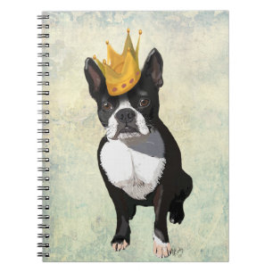 Caderno Espiral Boston Terrier e Crown