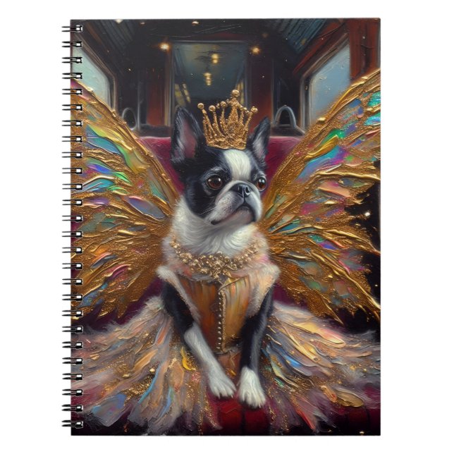 Caderno Espiral Boston Terrier Fairy (Frente)