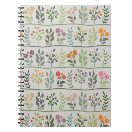 Caderno Espiral Botanic Rhapsody XL 4 colorful floral silhouettes