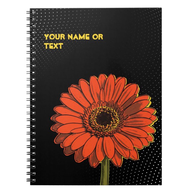 Caderno Espiral Botanical Pop Explosion: The Neon Barberton Daisy (Frente)