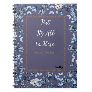 Caderno Espiral Botânico Roxo