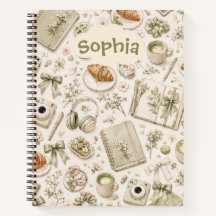 Caderno Espiral Botânico Vintage