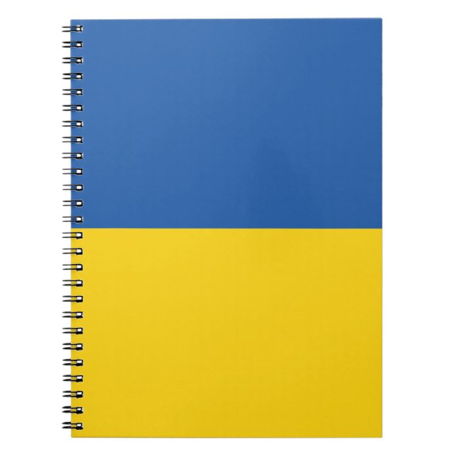 Caderno Espiral Botão Bandeira da Ucrânia (Frente)