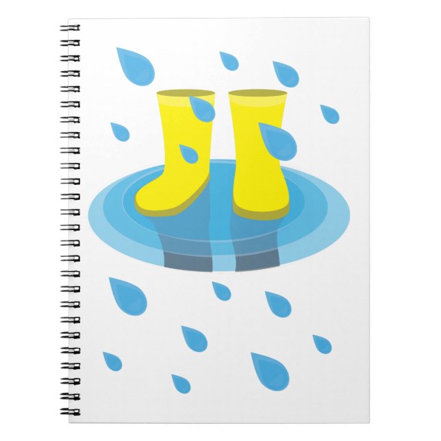 Caderno Espiral Botas de Chuva (Frente)
