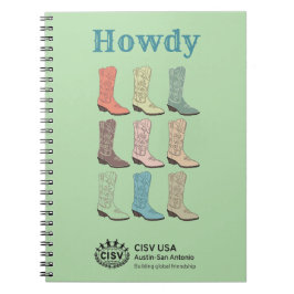 Caderno Espiral Botas de Cowboy CISV Austin