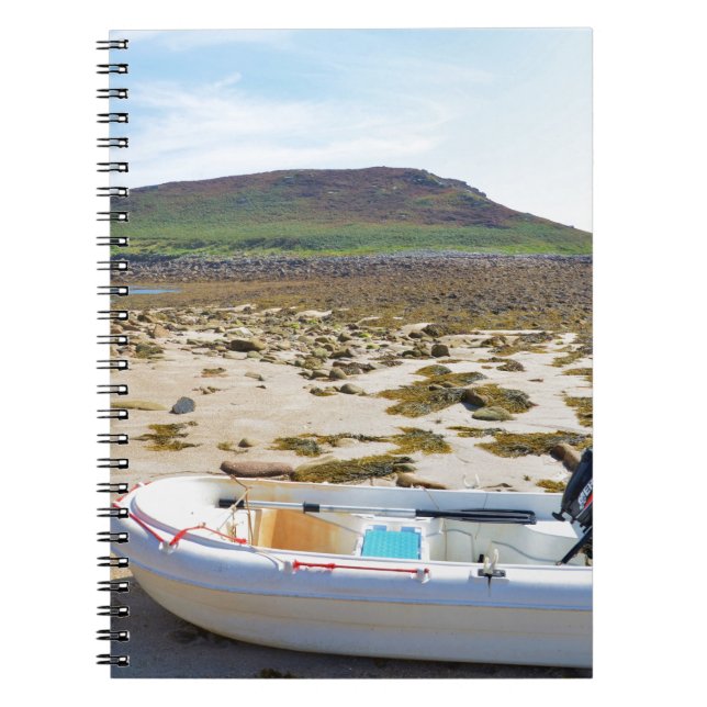 Caderno Espiral Bote na Praia (Frente)
