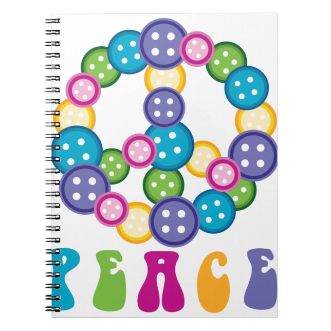 Caderno Espiral Botões de Paz (Frente)