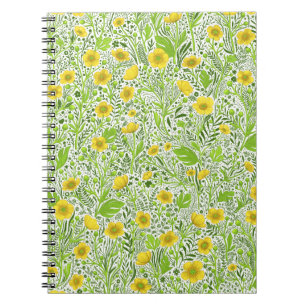Caderno Espiral Botões em branco