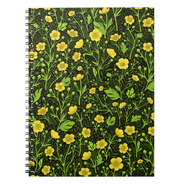 Caderno Espiral Botões em preto (Frente)