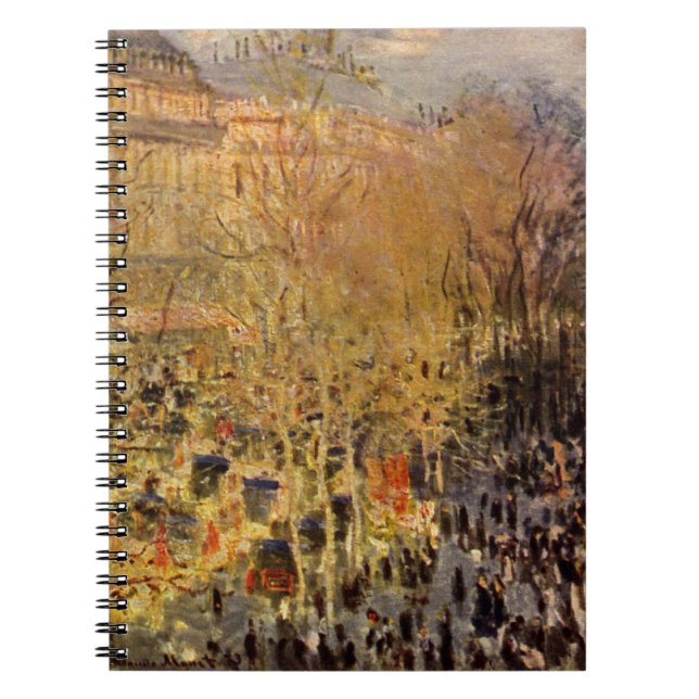 Caderno Espiral Boulevard des Capucines, por Claude Monet, Belas A (Frente)