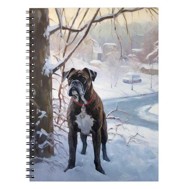 Caderno Espiral Boxer Deixe Nevar Natal (Frente)