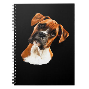 Caderno Espiral Boxer Uma bela inclinação de cabeça de boxeador Ca