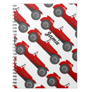 Caderno Espiral Boys Room Classic Car Oferece Doces Vermelhos