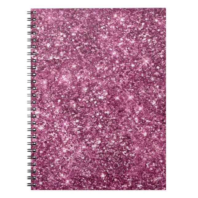 Caderno Espiral Boysenberry Pink Glitter (Frente)